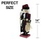 Traditional Wooden Nutcracker 14 Inch White Vintage Santa Festive Christmas Décor for Shelves and Tables